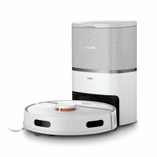 Philips HomeRun 3000 Robot Vacuum Cleaner with self-emptying dock, white