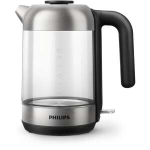 Philips Series 5000 1,7 l Czajnik szklany, Srebrny-Czarny - Czajnik, Opiekacz do kanapek, Blender, Toster i Wirówka i prasa do owoców
