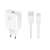 Supercharger 66W USB-C Netzteil mit EU-Stecker und USB-A zu USB-C Kabel