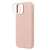 Uniq Lino Hue iPhone 14 tok, rózsaszín szilikon tok MagSafe töltéssel, oldalsó nézet