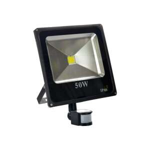 50W Black LED Floodlight with Motion Sensor IP66 - Floodlights and Work Lamp