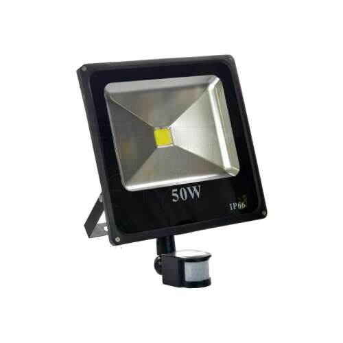 50W Black LED Floodlight with Motion Sensor IP66