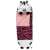 Happy Nappers zebra sleeping bag, black and pink, unfolds into a pillow