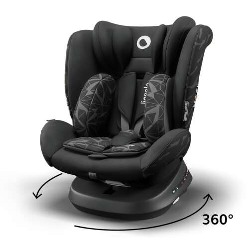 Lionelo Bastiaan One 360°-ban forgatható IsoFix Gyermekülés 0-36kg - Black Onyx #fekete