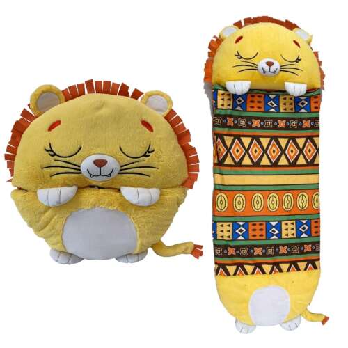 Happy Nappers: 2 in 1 Schlafsack und Kissen - Löwe Lex, 137 cm