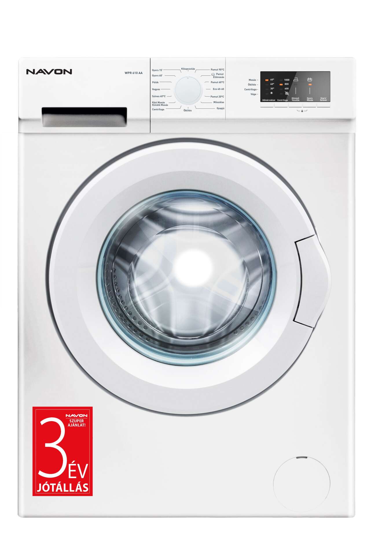 Navon WPR610AA elöltöltős Mosógép #fehér