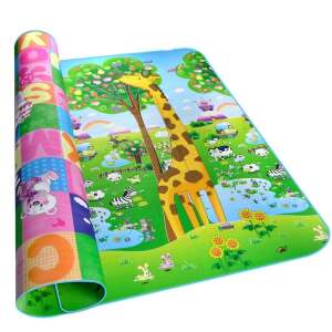 Duża dwustronna mata do zabawy z żyrafą i literami, idealna dla niemowląt i małych dzieci - Siłownia dla niemowląt i mata do zabawy