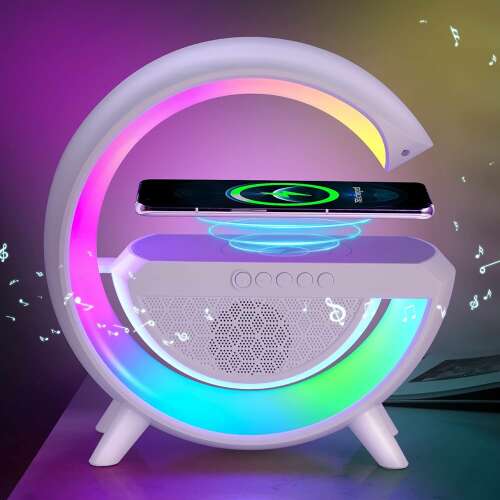 BT2301 Wireless Charger Speaker with LED Light, 10W charging, 4Ω 5W horn speaker
