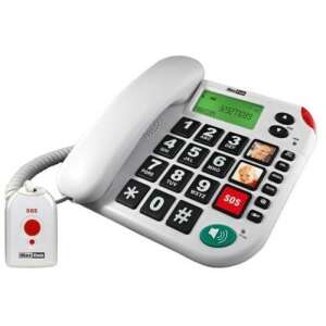 Maxcom KX481SOS Schnurlostelefon mit Nackenalarm-Fernbedienung, Weiß 32181720 - Schreibwaren & Schreibmaterial