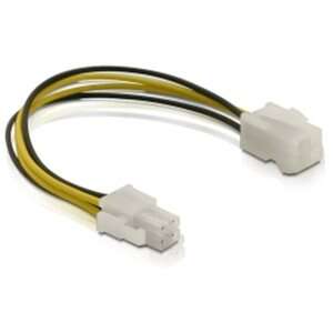 Delock P4 power cable, 4 pin male to female, 15cm - Computers and Accessory