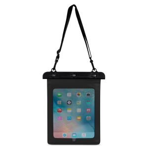 Waterproof PVC tablet case black with strap - Tablet Case