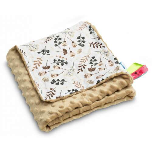 Sensillo doppelseitige Babydecke 75x100cm - Cappuccino Blumen
