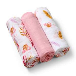 BabyOno 3 db-os színes,mintás textil pelenka bambusz - rózsaszín 73578692 Textil pelenkák
