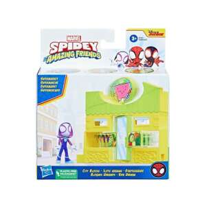 Pókember: Póki és csodálatos barátai - Városnegyed Szupermarket Ghost Spider figurával - Hasbro 73581680 "Pókember"  Mesehős figura