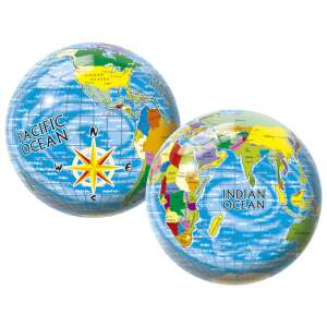 Lopta 23 cm - Glóbus, nafukovacia lopta glóbus, mapa sveta lopta, vzdelávacia hračka, hračka pre deti - Gumené loptičky