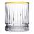 Pasabahce Elysia 4-teiliges Whiskeyglas-Set mit Goldrand, 210ml