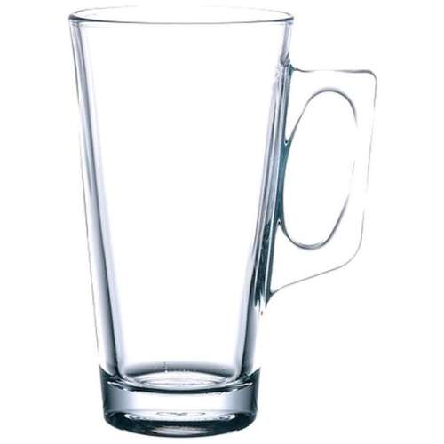 Pasabahce Vela 380 ml üveg bögre, átlátszó üveg, edzett üveg, tartós, elegáns, stílusos, tökéletes forró és hideg italokhoz