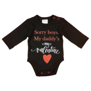 "Sorry boys. My Daddy's my valentine" feliratos valentin napi baba body - 92-es méret 32184454 Body-k - Lány