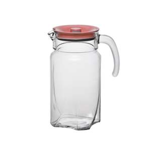 Pasabahce Luna üveg kancsó rózsaszín tetővel, 1.7 liter - Kancsó