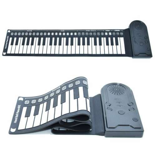 Hajlítható, összecsukható szintetizátor 49 billentyűvel, hordozható elektromos zongora