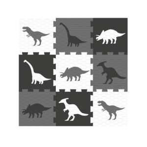 Habtapi, dínós habszivacs puzzle, játszószőnyeg , építőkocka, 9 db