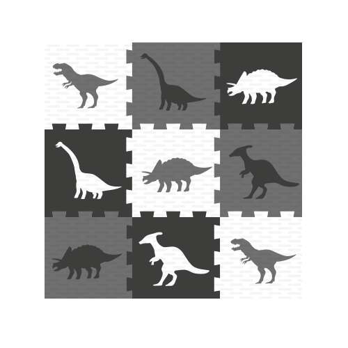 Habtapi dinoszaurusz habszivacs puzzle játszószőnyeg, 9 darab