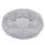 Springos 3XL grey plush donut dog bed isolated on white