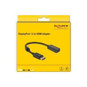 DeLock Adapter DisplayPort 1.2 Apa to HDMI Female 4K Passive Black 63559 84235984 - DisplayPort Adapter