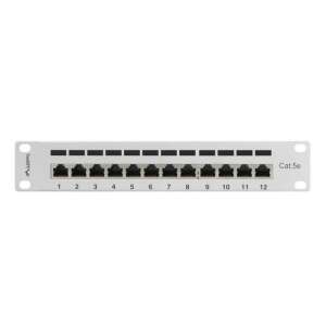 Lanberg PPF5-9012-S 12 portos Cat.5e patch panel rack szereléshez - Patch panel