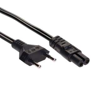 Akyga AK-RD-04A Notebook power cable 0.5m, black, IEC C7 connector, CEE 7/16 (Europlug) - Akyga