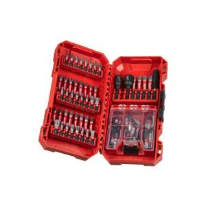 Milwaukee 75-teiliges Shockwave XL Impact-Schrauberbit-Set, offener Koffer, der die Bits zeigt - Milwaukee Bit Set