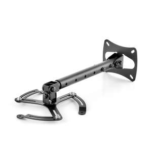 Edbak PM1c-B ceiling projector mount, black, angled view - Projector Stand