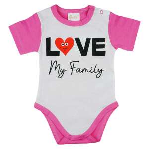 "Love my family" feliratos rövid ujjú baba body - 92-es méret 32185941 Body-k - Lány