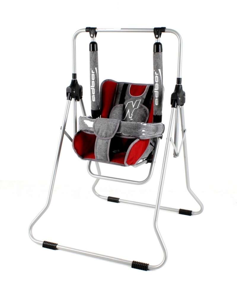 Adbor N1 állványos gyermekhinta - piros/ szürke