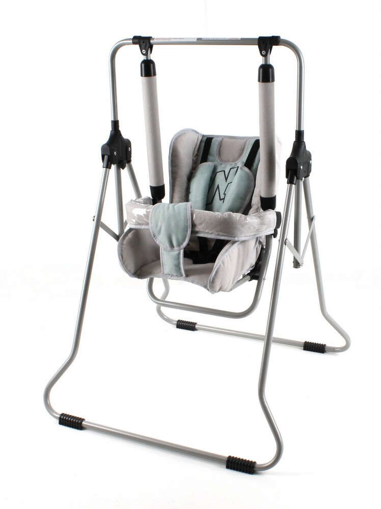 Adbor N1 állványos gyermekhinta - bézs/menta 03