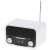 Adler AD1185 weißes tragbares Radio mit Bluetooth, SD-Kartenslot und USB-Wiedergabe, Vorderansicht