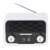 Adler AD1185 white portable radio with Bluetooth, SD card and USB playback, front view