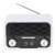 Adler AD1185 white portable radio with Bluetooth, SD card and USB playback, front view