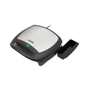 Mesko MS3050 kontakt grill, fekete és ezüst színben, ferde nézet - Mesko