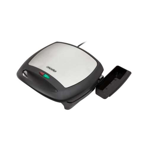 Mesko MS3050 kontakt grill, fekete és ezüst színben, ferde nézet