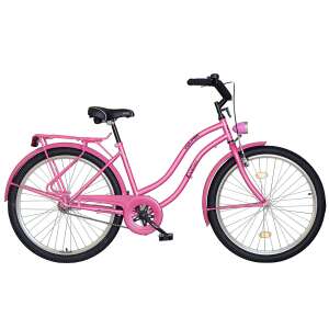 Koliken Cruiser női Városi Kerékpár 26" #rózsaszín 32192576 Női kerékpár - Világítás