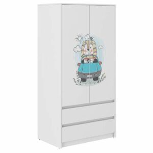 B9 Oroszlán 2-Ajtós 2-Fiókos Gyerekszekrény - Gyerek szekrény