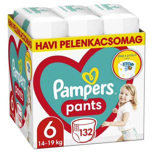 Mesačné balenie plienok Pampers Pants 15kg+ Junior 6 (132ks)