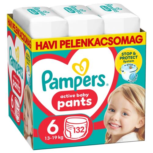 Pampers Active Baby Pants rozmiar 6 opakowanie miesięczne (132 sztuki)