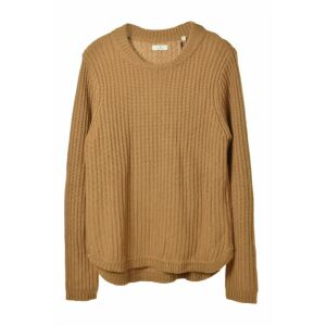 Front view of Gant karamelbarna knitted women's sweater. - Women's Sweater