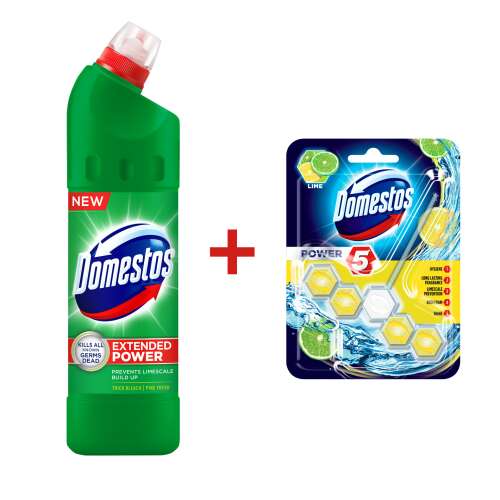 Domestos 24H Plus Pine fertőtlenítő 750ml+Domestos Power 5 Lime 55g 32195639