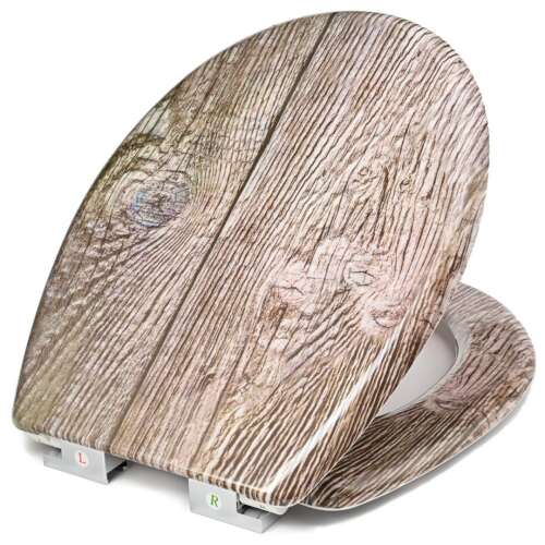 SmileHOME by Pepita duroplaszt WC ülőke  lassan záródó fedéllel - Fatörzs #barna