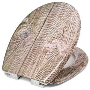 SmileHOME by Pepita duroplaszt WC ülőke  lassan záródó fedéllel - Fatörzs #barna