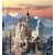 Clementoni Neuschwanstein Castle 1500 piece jigsaw puzzle, featuring a stunning sunset view of the castle in the Bavarian Alps