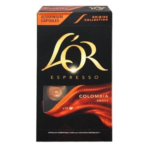 L'OR Colombia Nespresso kompatibilis kávékapszula doboz, 10 darab, 100% Arabica, 8-as intenzitású eszpresszó kapszula - Douwe Egberts